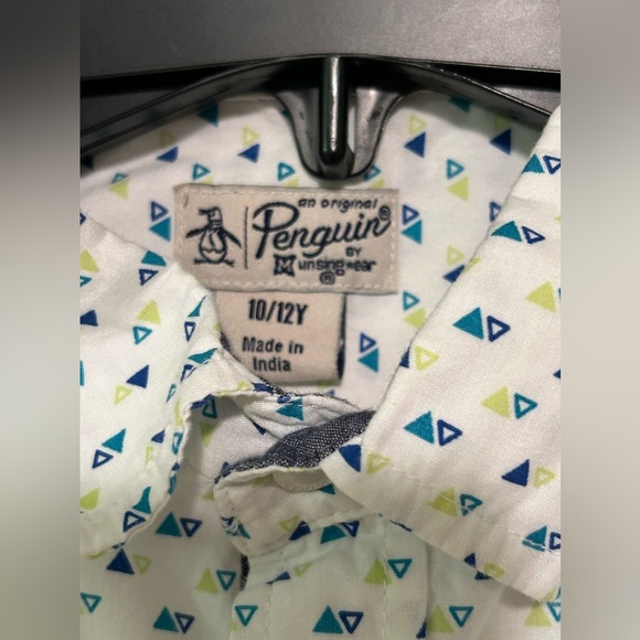 Original Peguin Youth Boys (10-12Y) Short Sleeve‎ Button Down 100% Cotton Shirt - Picture 5 of 5